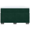vidaXL Cama boxspring com colch&atilde;o 120x190 cm veludo verde-escuro