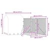 vidaXL Canil de exterior com teto 4x4x2,5 m a&ccedil;o galvanizado prateado