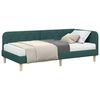vidaXL Estrutura de Cama de Canto Verde Escuro 100 x 200 cm tecido