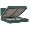 vidaXL Cama ottoman com colch&atilde;o Verde-Escuro 140 x 200 cm Veludo