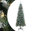 vidaXL &Aacute;rvore de Natal Artificial Verde 210 cm PVC, Pl&aacute;stico e A&ccedil;o
