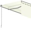 vidaXL Toldo retr&aacute;til manual com estore 3,5x2,5 m cor creme