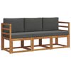 vidaXL Conjunto de Sof&aacute;s para Exterior 3 unid. Natural e Antracite