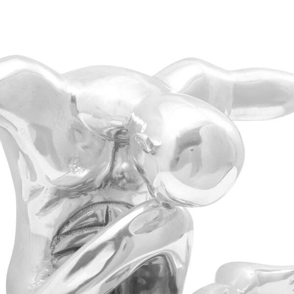 vidaXL Escultura Prateado 63 x 20 x 22 cm Alumínio