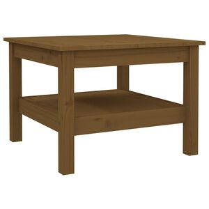 vidaXL Mesa de centro 55x55x40 cm pinho maci&ccedil;o castanho mel
