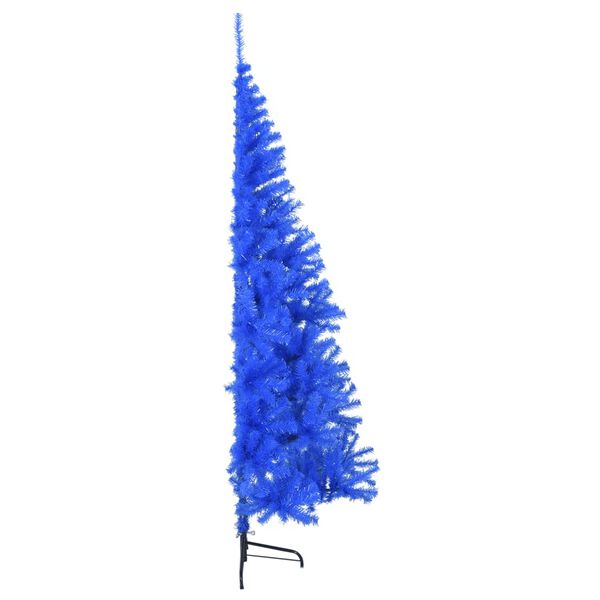vidaXL Meia árvore de Natal artificial com suporte 180 cm PVC azul