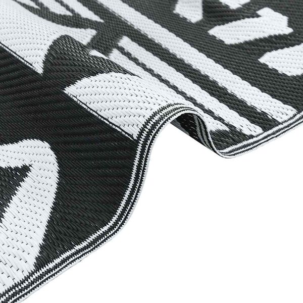 vidaXL Tapete de exterior 160x230 cm ARAKIL PP preto