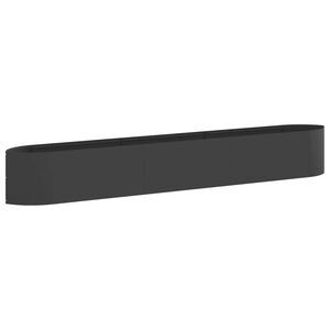 vidaXL Cama de Jardim Elevada Preto 300 x 40 x 40 cm A&ccedil;o