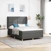 vidaXL Cama Box Springs com Colch&atilde;o Cinza Escuro 90x190 cm tecido