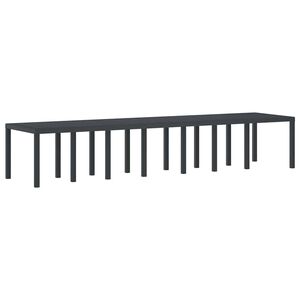 vidaXL Mesa de Jantar para Jardim Antracite 400 x 100 x 73 cm vime PE