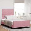 vidaXL Cama Box com cabeceira Rosa 120 x 200 cm Veludo