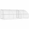 vidaXL Canil de Cachorro 3 pcs Prateado 6 x 2 x 2 m A&ccedil;o galvanizado