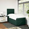 vidaXL Cama com molas/colch&atilde;o 80x200 cm veludo verde-escuro