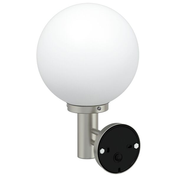 vidaXL Luz de Parede para Exterior 2 pcs Prateado 28 x 25 x 38 cm