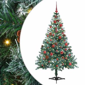 vidaXL &Aacute;rvore de Natal Artificial com 150 LEDs Verde 150 cm PVC e A&ccedil;o