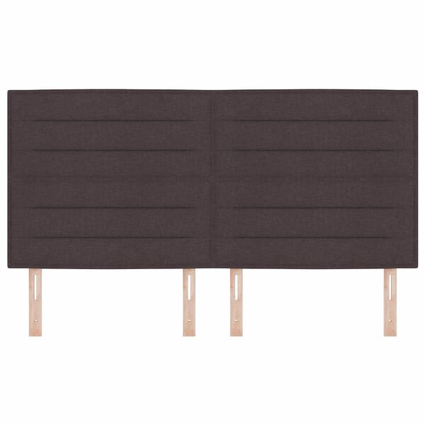 vidaXL Cabeceira Marrom Escuro 180 cm tecido