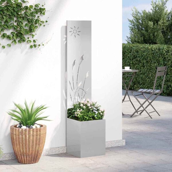 vidaXL Tela de Privacidade para Jardim Fretwork Prata 32 x 150 cm