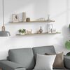 vidaXL Prateleiras de parede 2 pcs 100x9x3 cm branco e carvalho sonoma