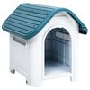 vidaXL Casota para c&atilde;es 59x75x66 cm polipropileno azul