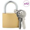 vidaXL U Lock com Chaves 12 pcs Lat&atilde;o Ferro