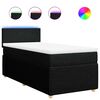 vidaXL Cama com molas/colch&atilde;o 90x190 cm tecido preto