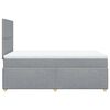 vidaXL Cama boxspring com colch&atilde;o 120x190 cm tecido cinzento-claro