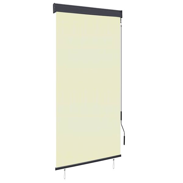 vidaXL Estore de rolo para exterior 100x250 cm creme