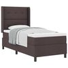 vidaXL Cama Box com almofada Manual Marrom Escuro 200 x 80 cm tecido