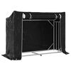 vidaXL Rack de lenha tampa de chuva 151x60,5x110,5 cm aço galvanizado