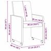 vidaXL Cadeiras de Jantar com Rodas 2 pcs Cinzeto 57 x 66 x 94 cm