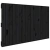 vidaXL Cabeceira de parede 108x3x60 cm madeira de pinho maci&ccedil;a preto