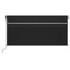 vidaXL Toldo autom&aacute;tico c/ estore/LED/sensor de vento 3x2,5m antracite