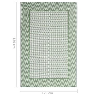vidaXL Tapete de exterior 120x180 cm PP verde