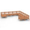 vidaXL 11 pcs conjunto lounge de jardim pinho maci&ccedil;o castanho mel