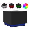 vidaXL Mesa de centro com luzes LED 50x50x40 cm preto