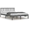 vidaXL Estrutura de cama 200x200 cm pinho maci&ccedil;o cinzento