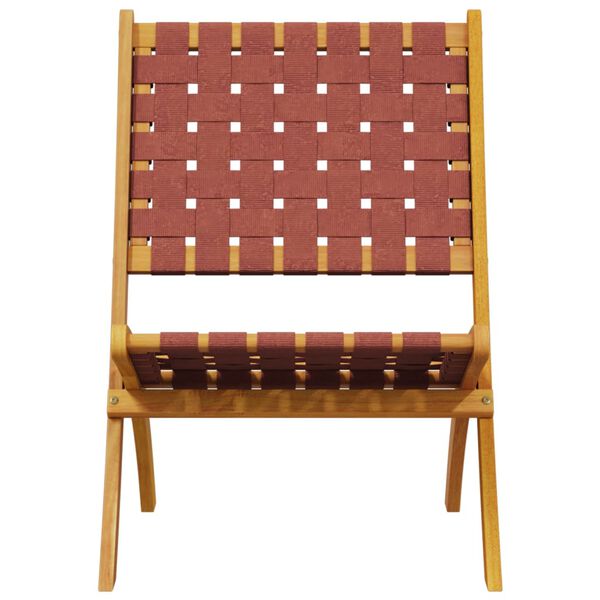 vidaXL Cadeiras jardim dobr&aacute;veis 2 pcs c/ mesa madeira maci&ccedil;a vermelho