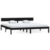 vidaXL Estrutura de cama super king 180x200 cm pinho maci&ccedil;o preto