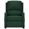 vidaXL Poltrona elevat&oacute;ria de massagens tecido verde-escuro