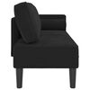 vidaXL Chaise lounge com almofad&otilde;es veludo preto