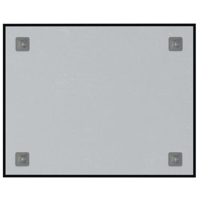 vidaXL Quadro magnético de parede 50x40 cm vidro temperado preto