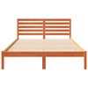 vidaXL Estrutura da Cama com cabeceira Marrom Cera 140 x 220 cm