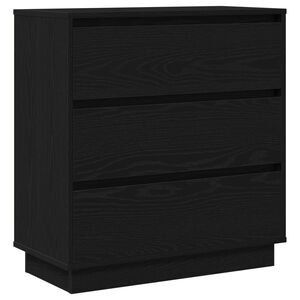 vidaXL Arm&aacute;rio de Cabeceira Carvalho Preto 71 x 34,5 x 75 cm