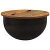 vidaXL Mesa de centro 50x27 cm madeira recuperada maci&ccedil;a preto