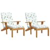 vidaXL Almofadões p/ cadeira de terraço 2 pcs tecido oxford folhas