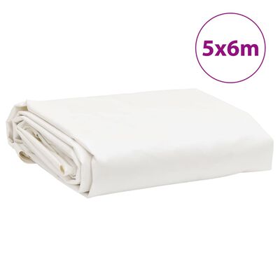 vidaXL Lona 650 g/m² 5x6 m branco