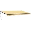 vidaXL Toldo retr&aacute;til autom&aacute;tico 5x3 m amarelo e branco