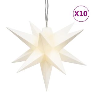 vidaXL Luzes de Natal 10 LEDs 10 cm branco