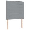 vidaXL Cama Box Spring LED Cinzento-claro 120 x 190 cm tecido