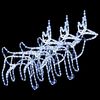 vidaXL Figuras de rena de Natal 3 pcs 60x30x60 cm branco frio